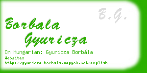 borbala gyuricza business card